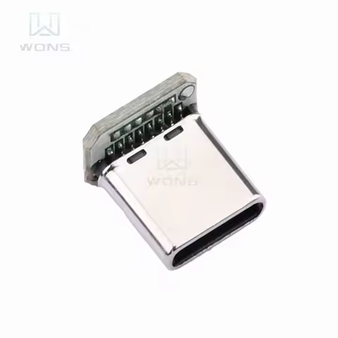 Tpye C Male 16PIN Stretched Vertical Sticker 9.5mm with Board Data Function 16P Vertical Paste Type-