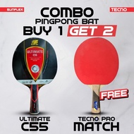 Combo Package Buy 1 Get 2 Table Tennis Ping Pong Bats Sunflex Ultimate C55 Premade Pro Bat Competiti