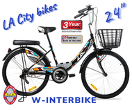 [ฟรีค่าส่ง] LA Bicycle จักรยาน รุ่น 24" CITY RIDE