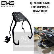 QJ MOTOR AX200s EMS Top Rack Heavy Duty Monorack Motorcycle Sccoter Black