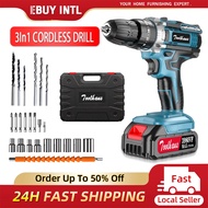 Mesin Impact Cordless Dril 16500Rpm Impact Wrench Hand Drill Electric Screwdriver Portable Rechargea