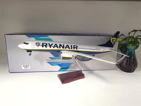 1:85 Scale 47cm 737 Aircraft Model Ryanair Ireland B737-800 Aircraft Model Die-Cast Resin Aircraft w