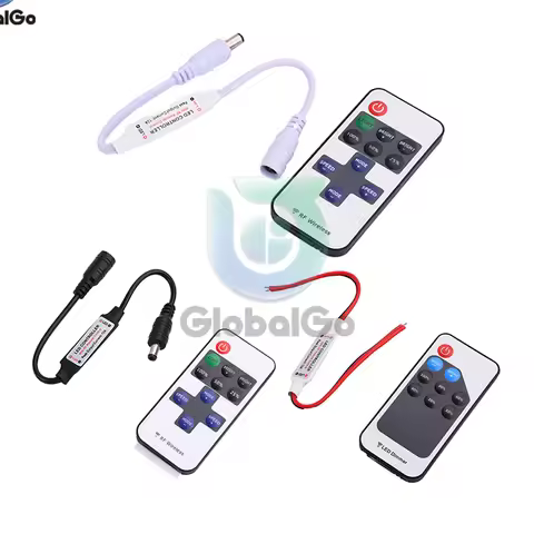 Single Color Dimmer 9/11 Keys LED Strip Controller Mini Dimmer RF Remote DC 5V 12V 24V Controller Fo