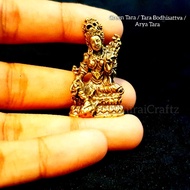Green Tara / Tara Bodisattva / Arya Tara Miniature Brass Antique Finish Tara Bodisattva Brass Miniat