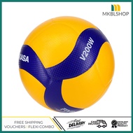 Mikasa V200W วอลเลย์บอล ฟ้า เหลือง 5 FIVB