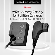 [KingMa] Dummy Battery for Fujifilm W126S / W126 - D-Tap  / DC-Port / DJI Ronin S-Por Connector Vers