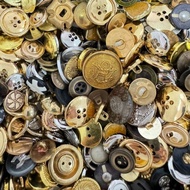 [Fabric Fanatics]Vintage Metal Assorted Craft Buttons DIY Butang