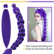 Demon Hunters Rumi Purple Braiding Hair 24 26 28 30 Inch Braiding Hair Extensions for Braids Synthet