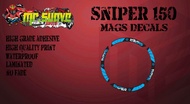 Sniper 150 Mags Decals (Cyan)