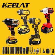 KEELAT Brushless Impact Wrench Cordless High Torque 1/2 1/4Cordless Wrench Impact Gun Heavy Duty Wre