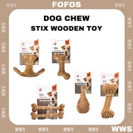 FOFOS Dog Chew # Stix Wooden Toy # Dog Toy # Triangle / Brush / Drumstick / Bone / Twin Bone / Ring 