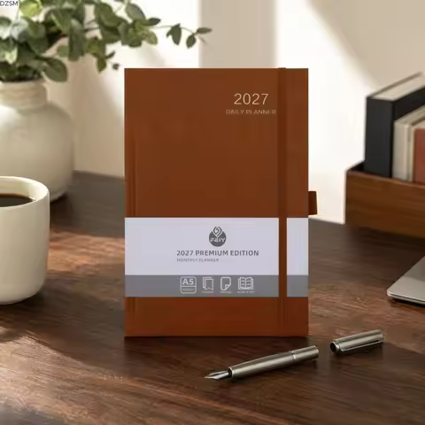 A5 2027 Schedule Book Convenient Diary Writing Pads Agenda Planner Notebook Thick Paper Calendar Not