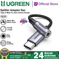 UGREEN Adapter Converter Splitter USB Type C to Jack 3.5mm DAC Open Mic - 80154 DiM