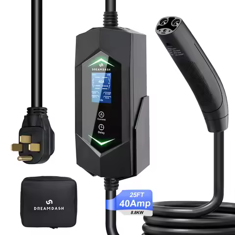Dreamdash 9Kw 40A Portable EV Charger Type1 SAE J1772 Electric Car Charger For TESLA EVSE Charging 1