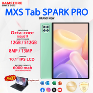 MXS Tab SPARK Pro Android 5G/Wi-Fi Tablet 12GB+512GB 10.1" Screen Display With SIM Card Slot 6000mAh