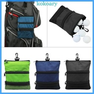 KOK Golf Balls Pouch Bag Golf Storage Handbag Pocket 3-Layers Zipper Golf Bag Golf Tee Bag Pouch Bag