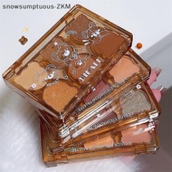 [snowsumptuous] DIKALU Bear Swan Ballet Six Eyeshadow Palette Matte Fine Glitter Pearlescent Smoky G