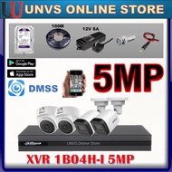 DAHUA  4-CHANNEL dahua 4CH 5MP 2K HD 5MP/1080P CCTV 4CH FULL SET (POWER good quality)(Ready stock)
