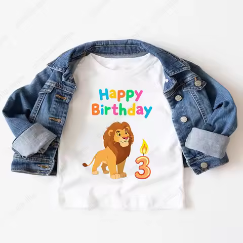 The Lion King 2 Kids 1-9 Birthday Party Tshirts for Babys T-Shirt Tees Boys T Shirt with Clothes Chi