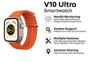 Vivo Selection V10 Ultra Smartwatch Orange Bracelet with Gold interface Wireless charging Raise your