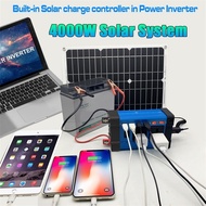 Modified Sine Wave Solar Power Inverters+18W Solar Panel Transformer Car Adapter Charging Converter 