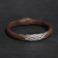 十六寶老風藤手鐲 未時原創手工野生編995純銀藥藤木鐲子女自制