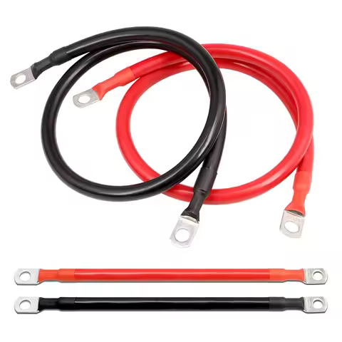 8AWG 6AWG 4AWG Battery Inverter Cable Set with Terminals 20/30/40/50/60CM Stranded RV Copper Cord So