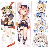 Pillowcase Genshin Impact Sayu Diona Barbara Jean Mona Game Anime Character Pillow Cover Cartoon Cus
