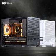 JONSBO D32 PRO Black Tempered Glass M-ATX Gaming Case - Back / White Connector Support - hg