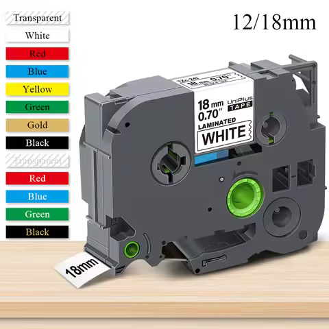 Compatible Brother Label Tape 12mm 18mm TZe Label TZe231 TZe241 TZe131 TZe141 TZe631 TZE-231 for Bro