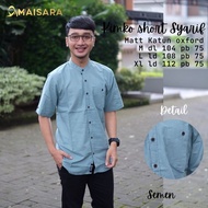 LESTARIJAYA Baju Kemeja Koko Pria Dewasa Model Lengan Pendek Motif Katun Polos