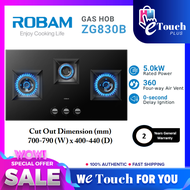 Robam Built-In Hob (86cm/5kW) Auto Flame-out Protection 360° Four-way Air Vent ROB- ZG830B ZG 830B S