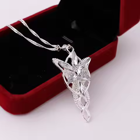 Fashion The Lord Necklace of Arwen Evenstar Pendent Necklace Jewelry Crystal Twilight Star Pendent T