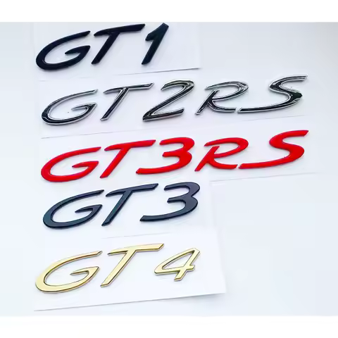 Top Quality 3D Letter Rear Trunk Emblem Badge Car Logo Sticker For GTS GT3 GT4 electric S 4 executiv