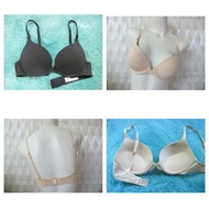BRA / BRA KATUN LOVABLE BY H&M T-SHIRT PLUNGE BRA POLOS BLACK BROWN SIZE 36B (B80) 38D (D85) - PUSH 