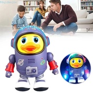 QIDUOJIE Electric Dance Space Duck, Early Education Plastic Dancing Astronaut Duck Toy, Craft Decor 