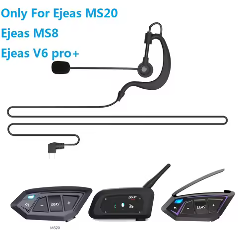 Type C Earphones for EJEAS V6 PRO+ MS8 MS20 Referee Intercom Headset Referee Intercom Arm Pack