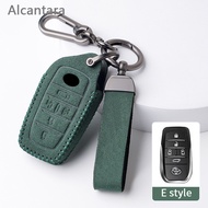 Alcantara Suede Leather Car Remote Key Case Cover For Toyota Camry RAV4 Prius CHR  Avalon Corolla Land Cruiser Prado Accessories
