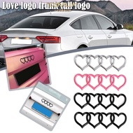 CORALIA Trunk Tail Label Badge, Heart-shaped ABS Plastics Love Heart Logo Rear, Car Logo Trunk Label