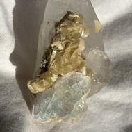 瑤崗仙水晶螢石雲母共生 彩虹 礦標 原石 水晶 crystal 擺設 擺件