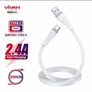 VIVAN SC200S kAbel data USB Type-c 2m 2.4A 200cm