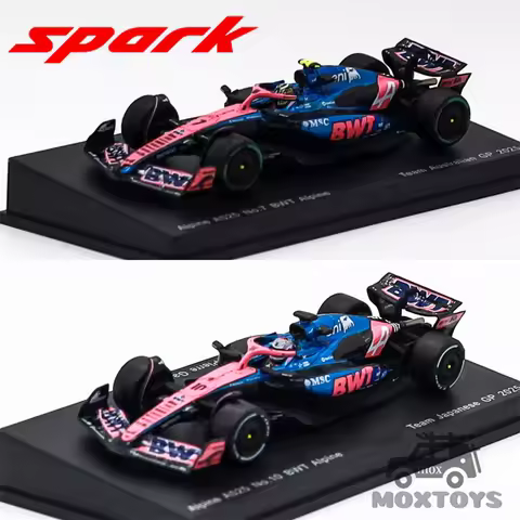 Spark 1:64 ALPINE A525 NO.10 / NO.7 BWT ALPINE TEAM JAPANESE GP2025 Diecast Model Car