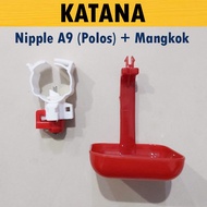 Nipple A9+Mangkok Nipel nepel nippel A9 Mangkok kandang ayam petelur