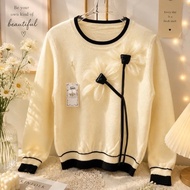 Genuine mongtoghi Vip knitted shirt with long sleeves, ladylike style, pretty, youthful 45-65 kg, be