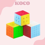 HITAM Koco Moyu MeiLong Rubik 3x3 Magic Cube Rubik's Cube 4x4 Puzzle Cube 5x5 Color/Black/ Macaron