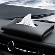 Tempat Tisu Material PU Leather Mobil Kotak Tissue Organizer Box Holder Tempat Tisu Jepit