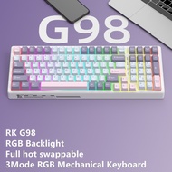 RK G98 Wireless 2.4g 3-mode Bluetooth Mechanical Keyboard RGB Hot-swappable Gaming E-sports Mechanic