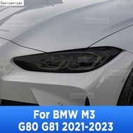 Car Headlight Tint Anti-Scratch Smoked Black Protective Film Self Healing TPU Stickers For BMW M3 G8