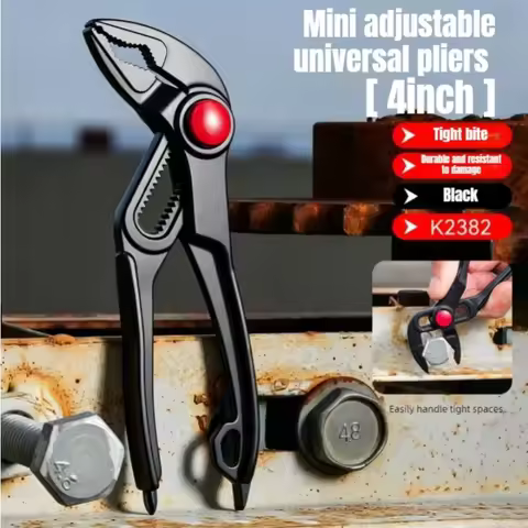 4inch Mini Groove Joint Pliers Push Lock V Jaw Adjustable Multi Grip Hand Tool for Car Auto Repair M