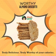 SnackFirst Worthy Almond Biscotti 120g/500g Gourmet Cookies Snacks, Made in Singapore